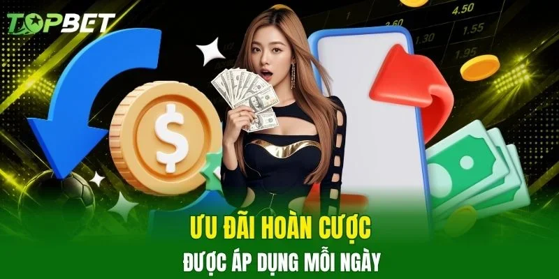 Ưu đãi hoàn cược được áp dụng mỗi ngày